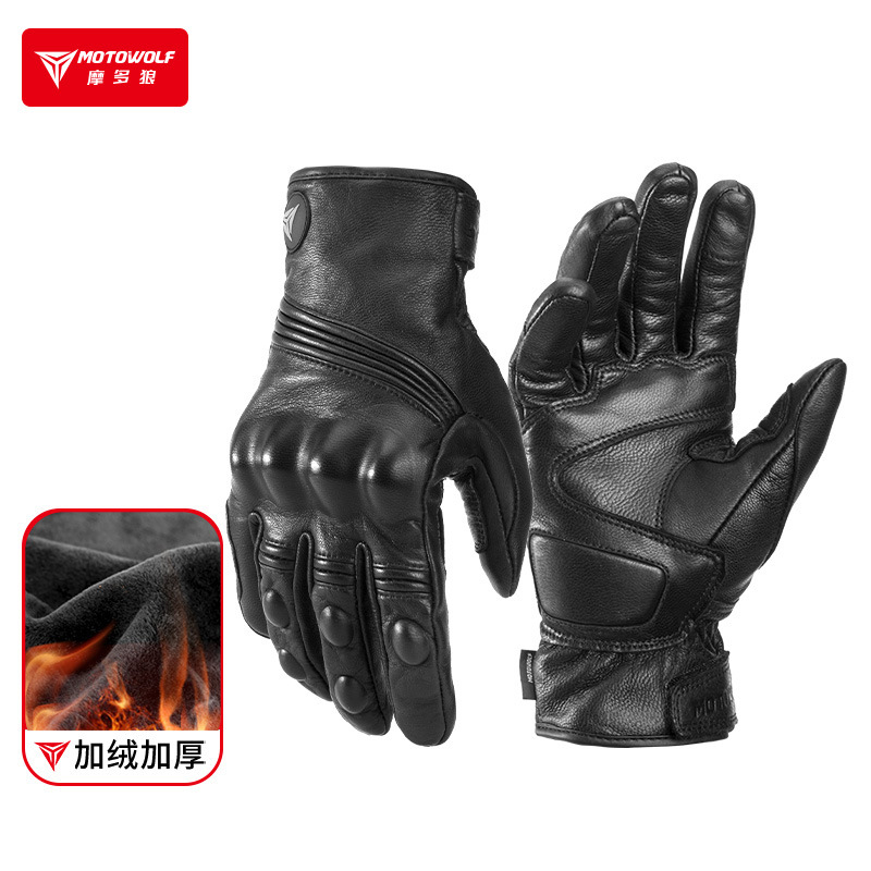 Motorcycle Glove Knuckle - Guantes de moto de invierno para