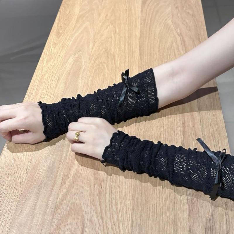 Fingerless Glove Knit - Guantes góticos de malla sin dedos