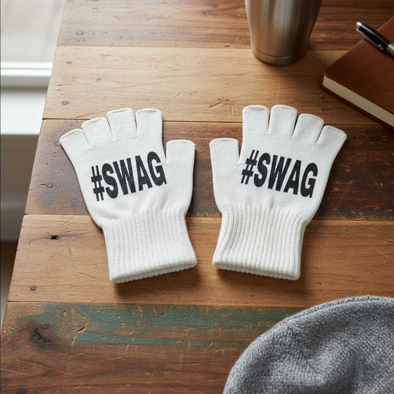Fingerless Glove Knit - Guantes sin dedos unisex, guantes cálidos