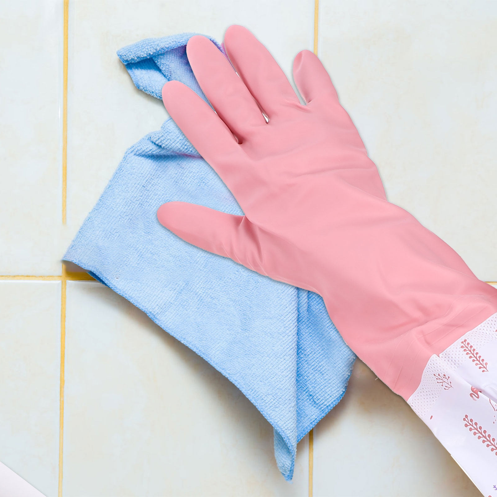 Dish Glove Rubber - 2 pares de guantes impermeables para