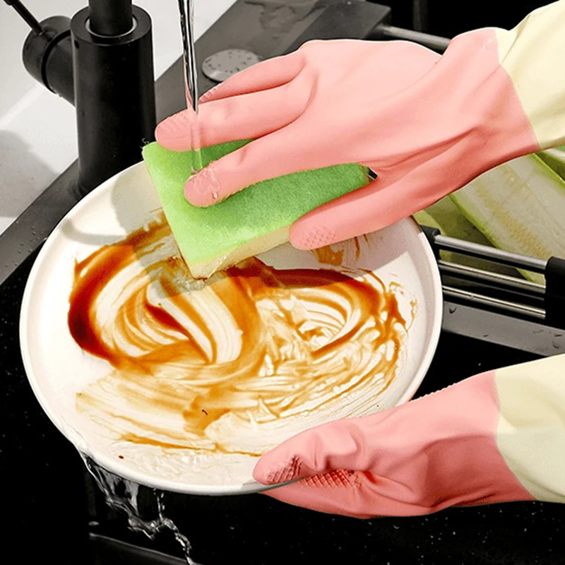 Guantes de cocina gruesos, gua - Rubber Glove Cleaning reseña y precio