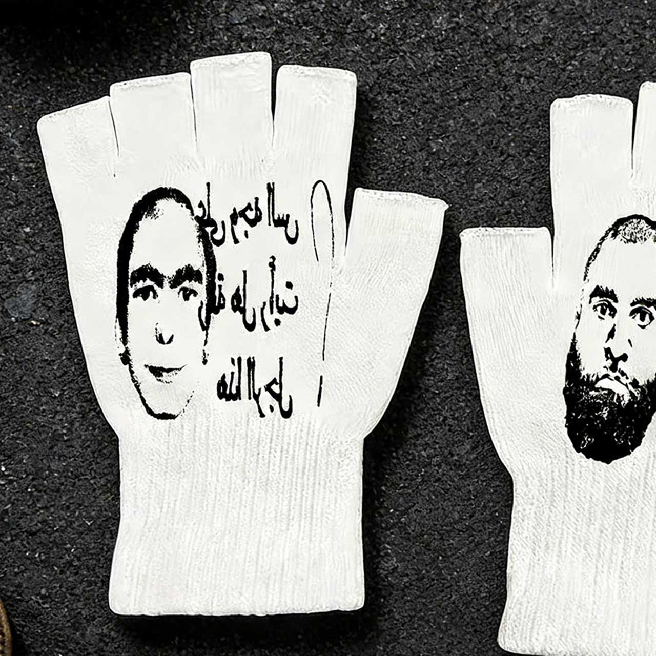 Guantes sin dedos con estampad - Fingerless Glove Knit reseña y precio