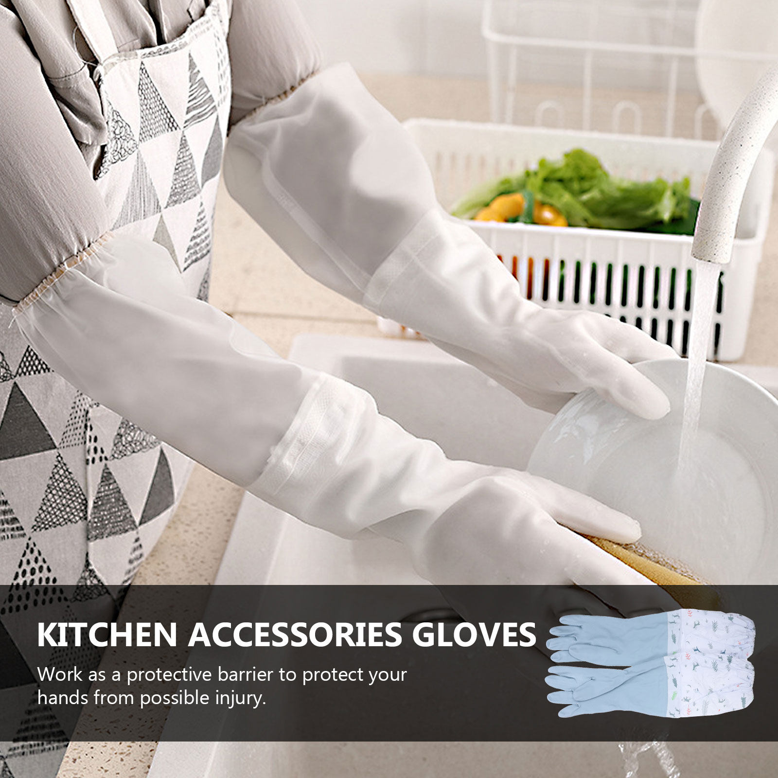 2 pares de guantes impermeable - Dish Glove Rubber reseña y precio